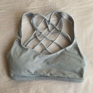 Light blue lulu lemon cross back sports bra